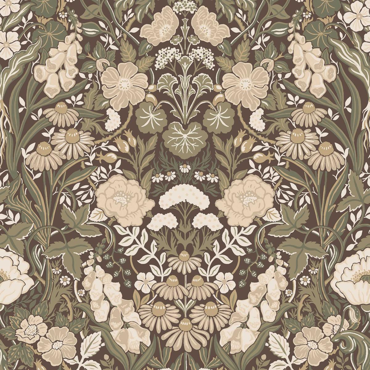Örtagård - Natural And Cocoa Wallpapers | Schumacher