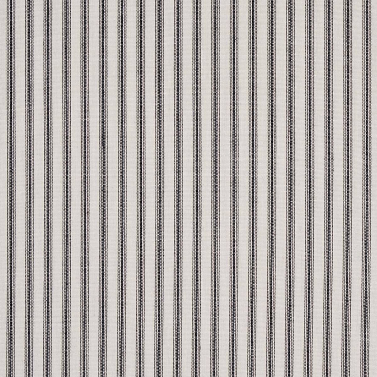 Wellfleet Ticking Stripe - Black Fabrics | Schumacher
