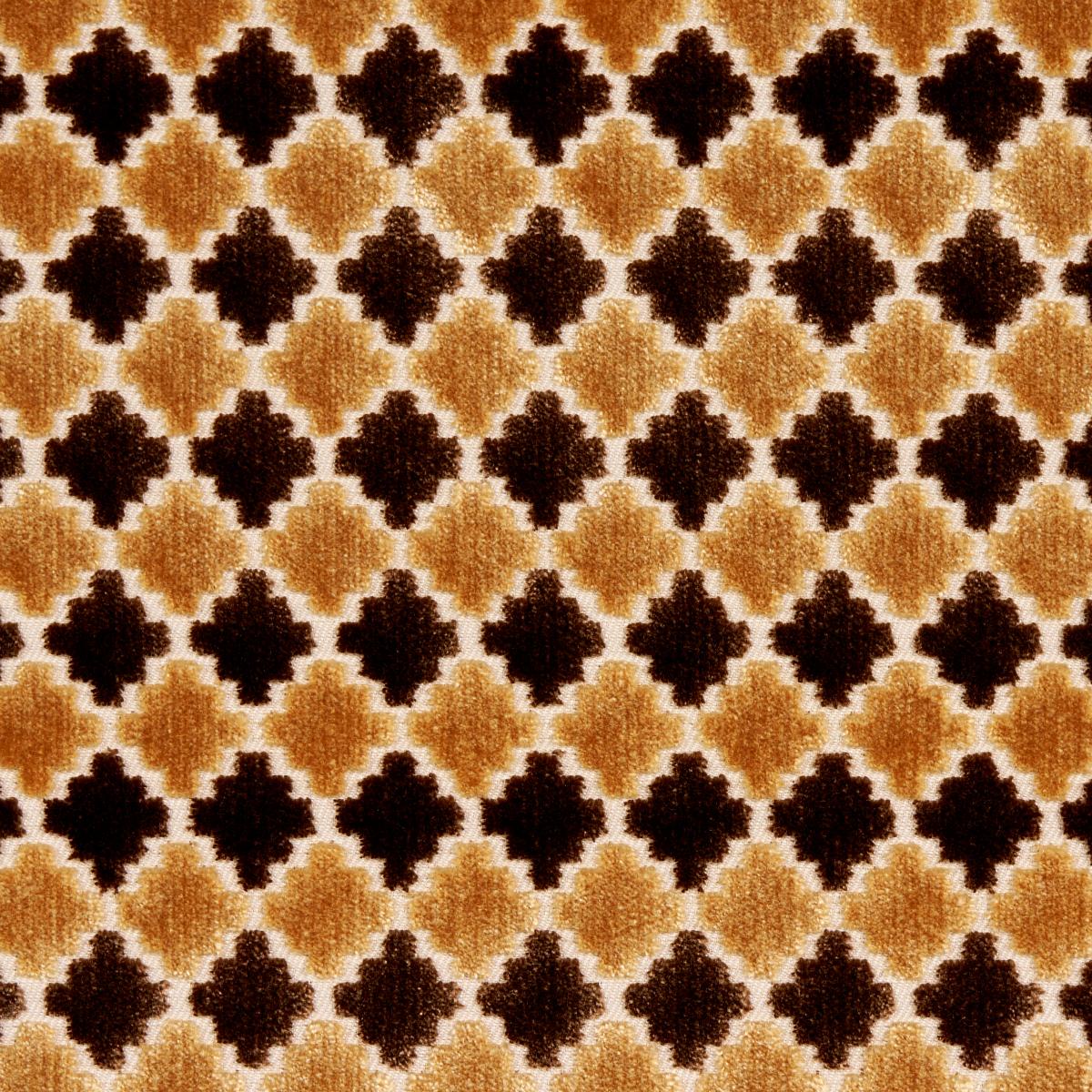 Marrakesh Velvet - Chocolate Brown Fabrics | Schumacher