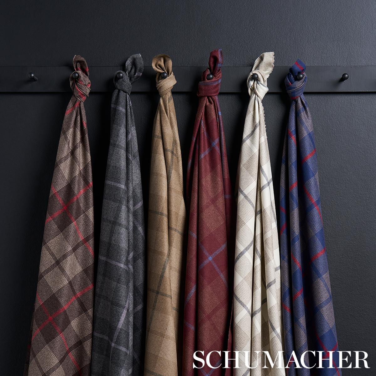 Montana Wool Plaid - Burgundy Fabrics