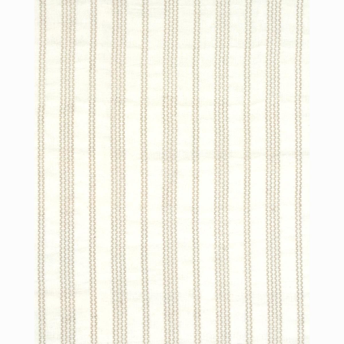 Piero Stripe Embroidered Sheer - Pearl Fabrics | Schumacher