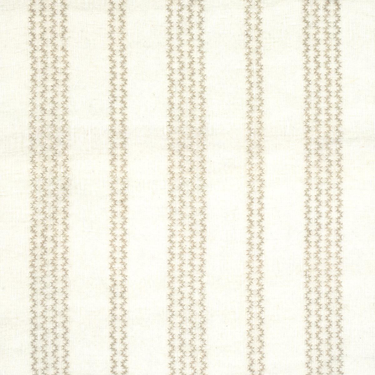 Piero Stripe Embroidered Sheer - Pearl Fabrics | Schumacher