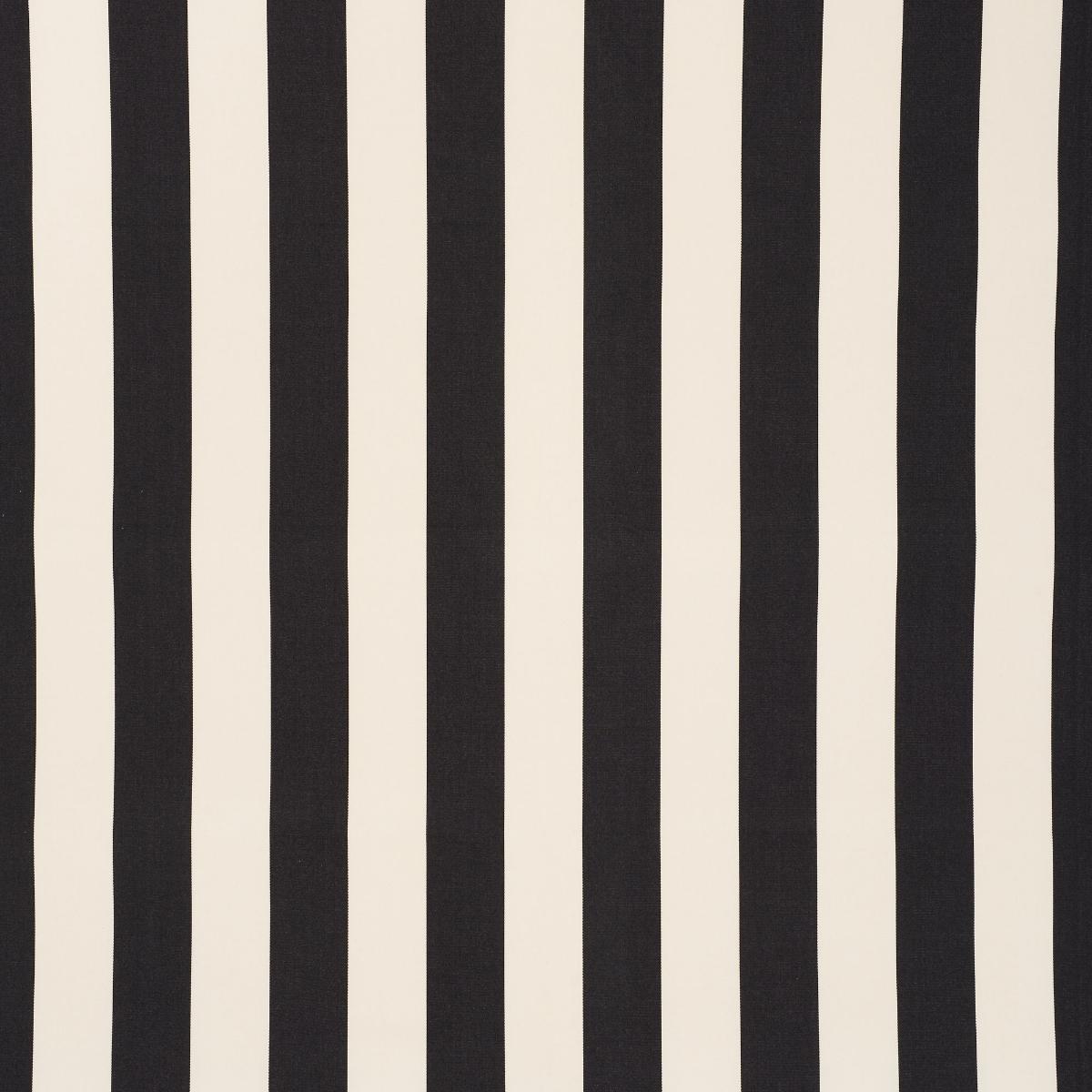 Cabana Stripe Indoor/Outdoor - Black Fabrics | Schumacher