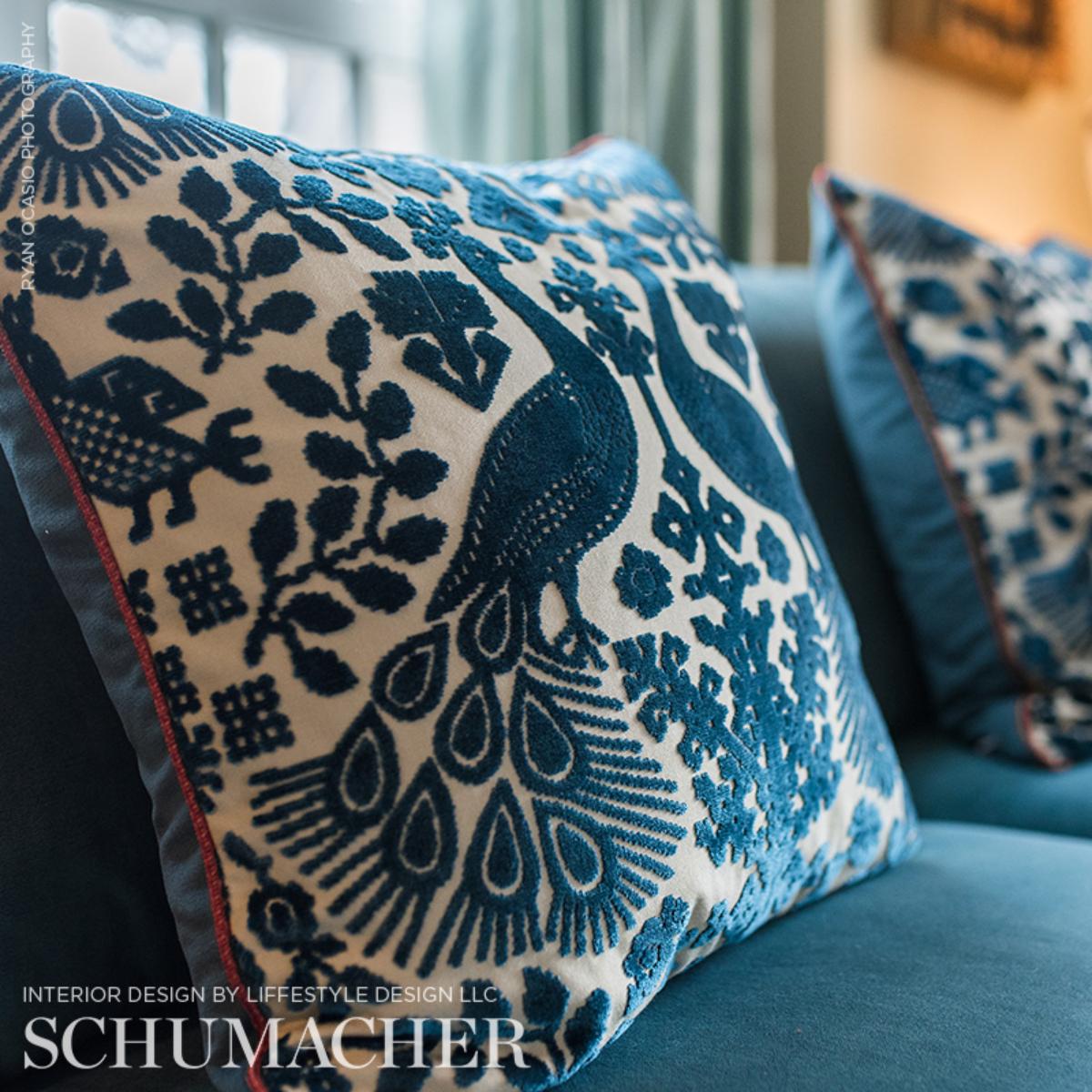 Pavone Velvet - Peacock Fabrics | Schumacher