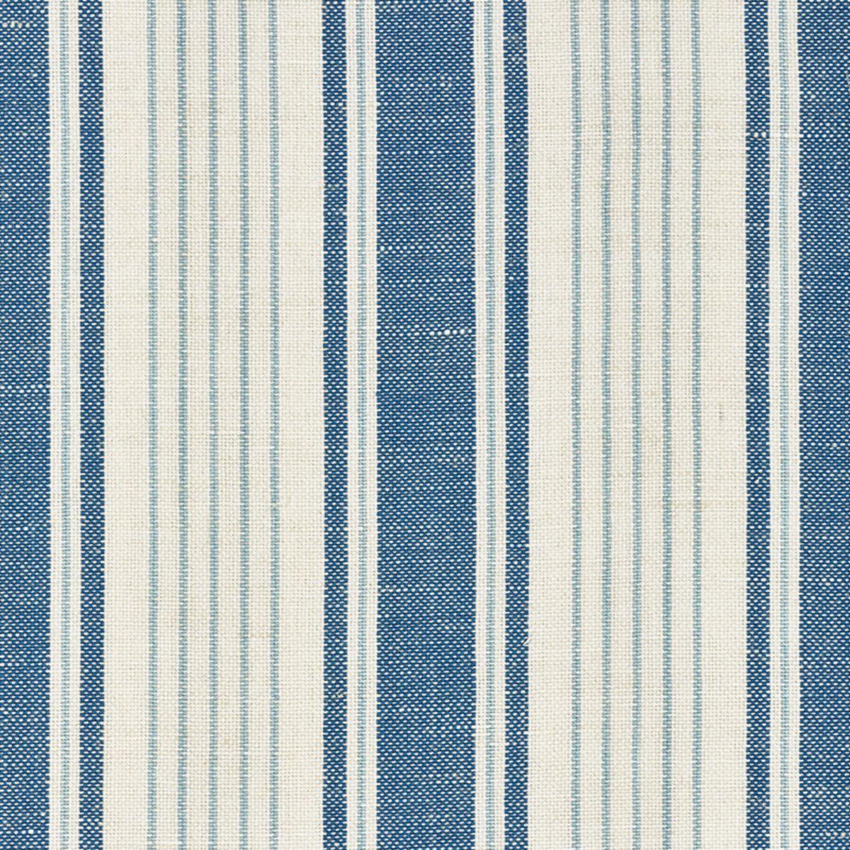 Ojai Stripe - Prussian Blue Fabrics | Schumacher