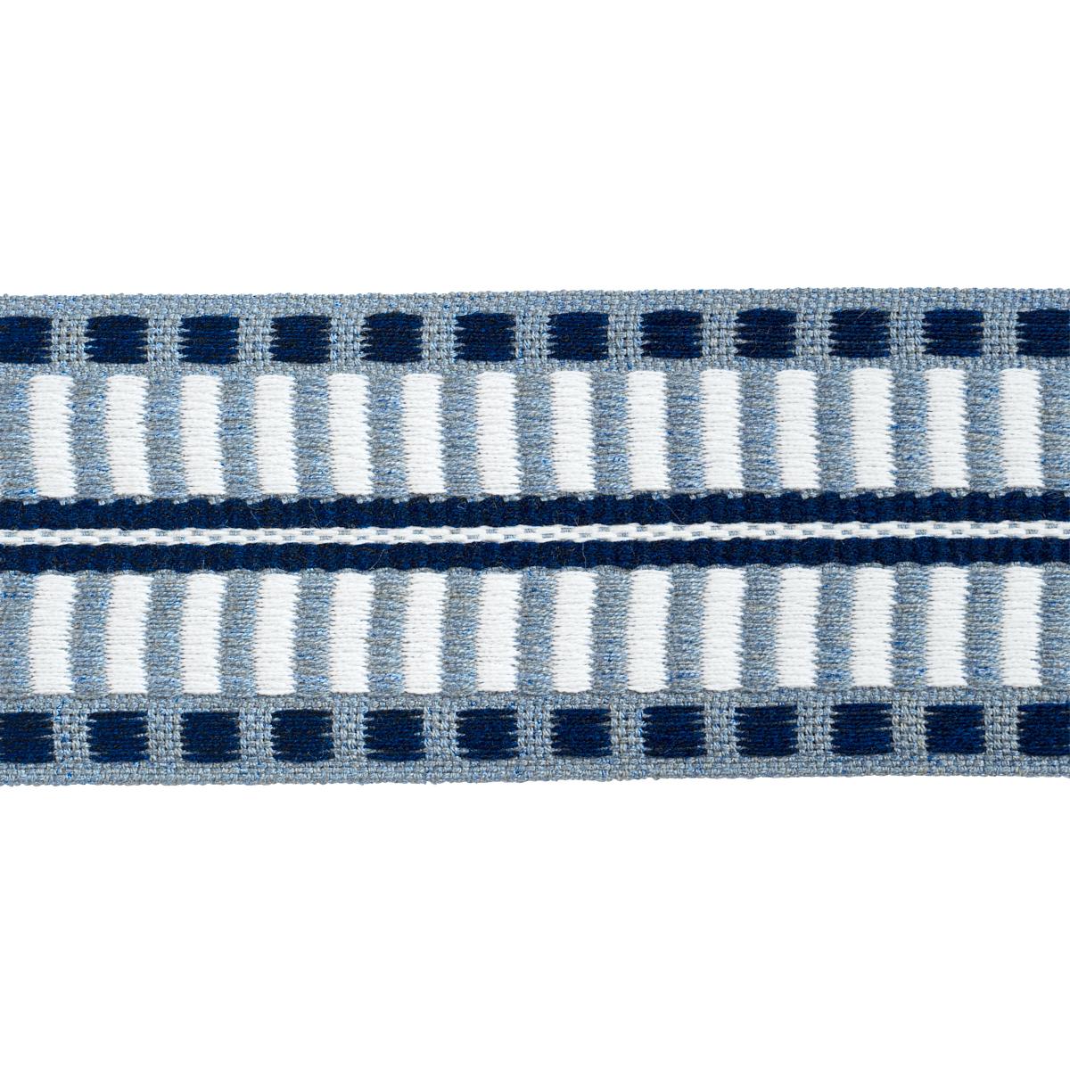 邦楽 GRADIS NICE BLUE WHITE TAPE Jacobsen Tape Indoor/Outdoor - Navy Trims | Schumacher