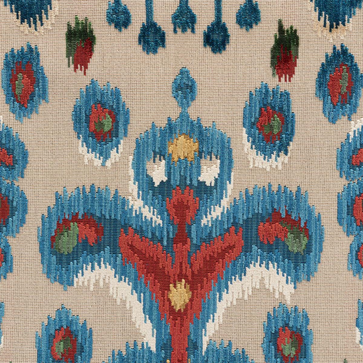 Tabriz Ikat Velvet - Multi Fabrics | Schumacher