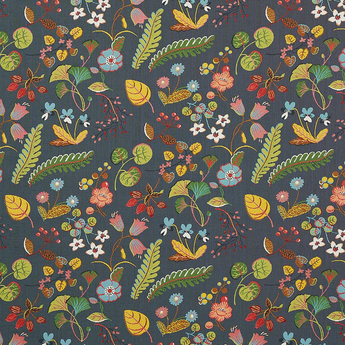 Botanica Indoor/Outdoor - Charcoal Fabrics | Schumacher