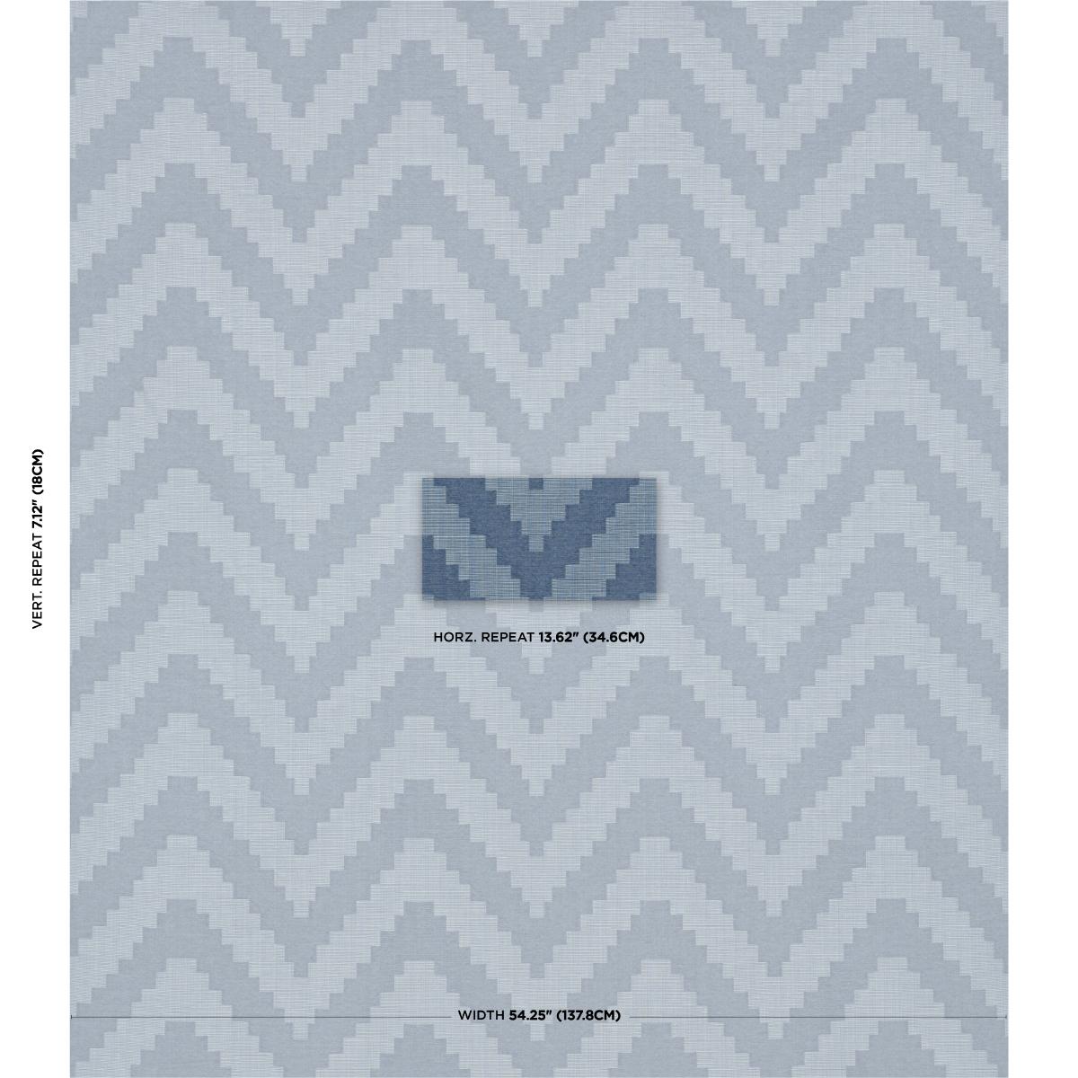 Verne - Indigo Fabrics | Schumacher