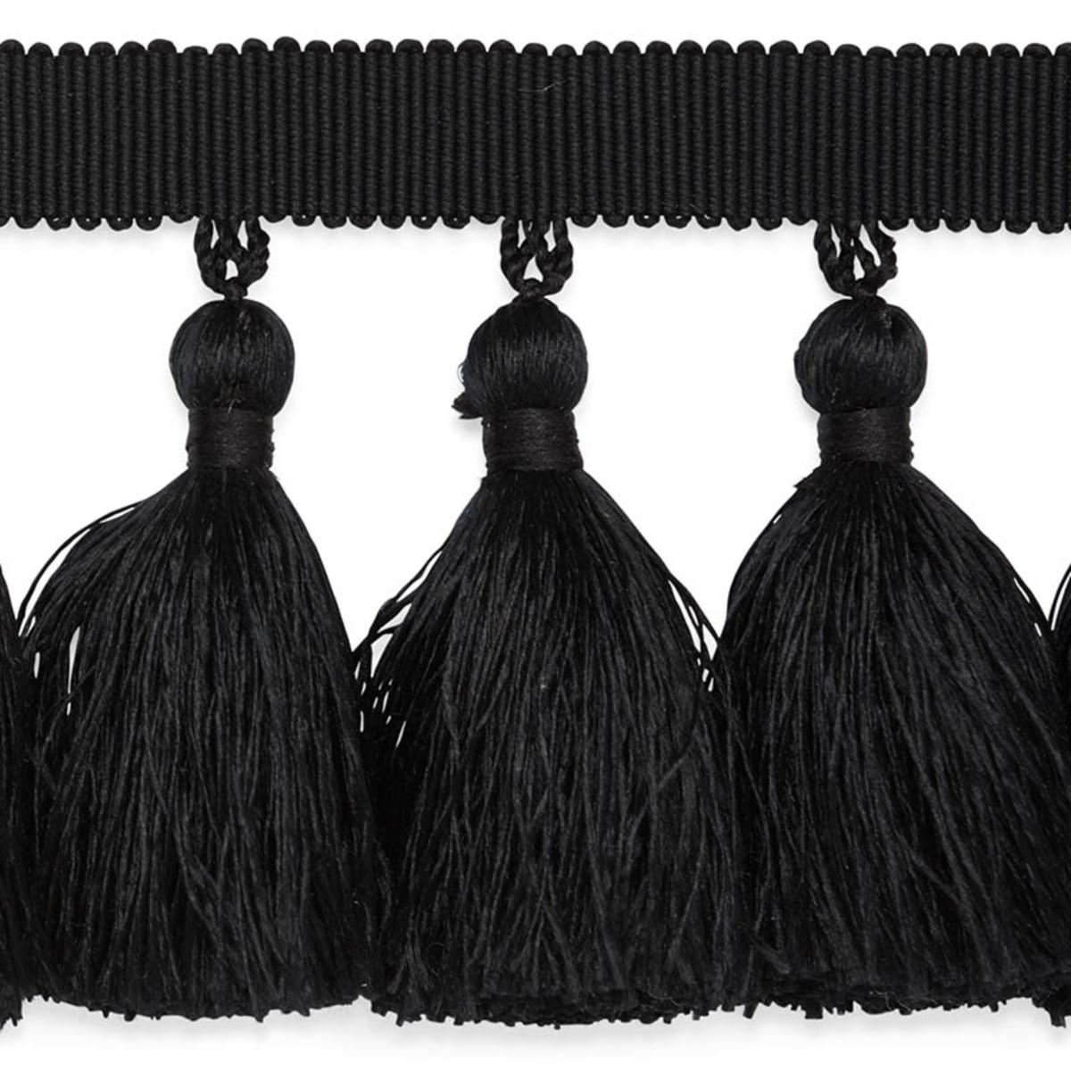 Valentin Silk Tassel - Black Trims | Schumacher