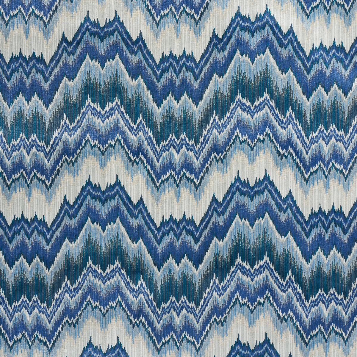 Bezique Flamestitch Velvet - Lapis Fabrics | Schumacher