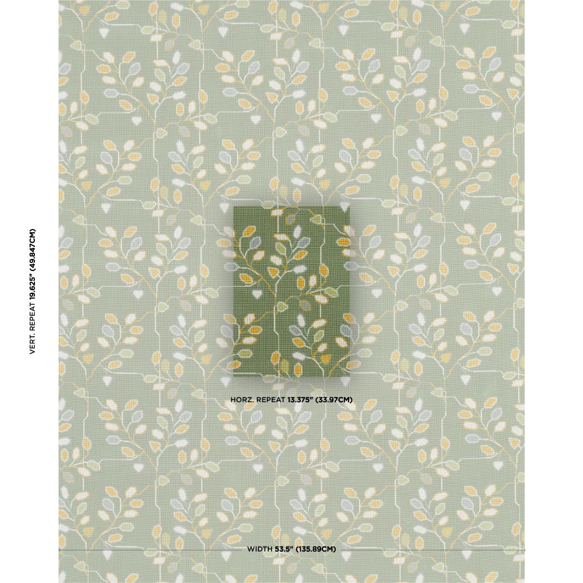 Tumble Weed Épinglé - Meadow Green Fabrics | Schumacher