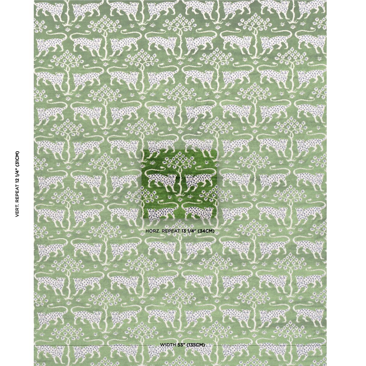 Woodland Leopard Velvet - Emerald Fabrics | Schumacher