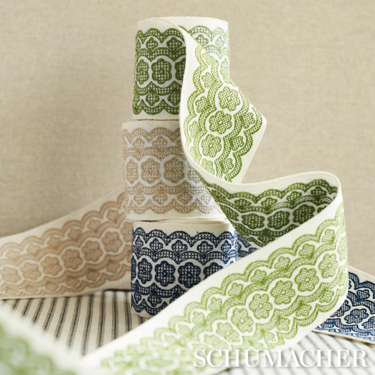 Astrid Embroidered Tape - Natural Trims | Schumacher