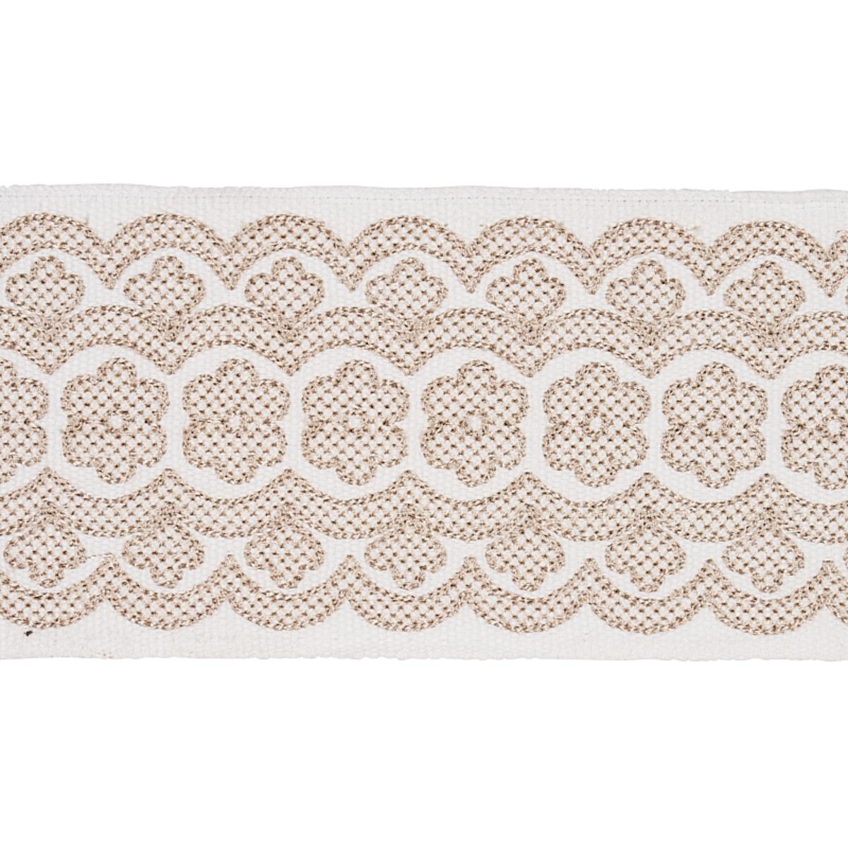 Astrid Embroidered Tape - Natural Trims | Schumacher