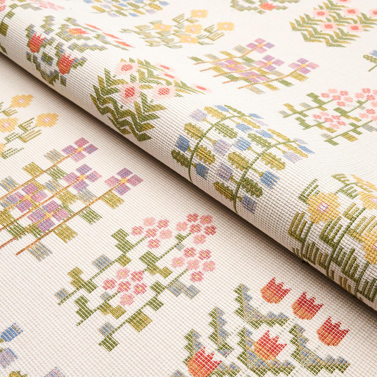 Annika Floral Tapestry - Multi On Ivory Fabrics | Schumacher