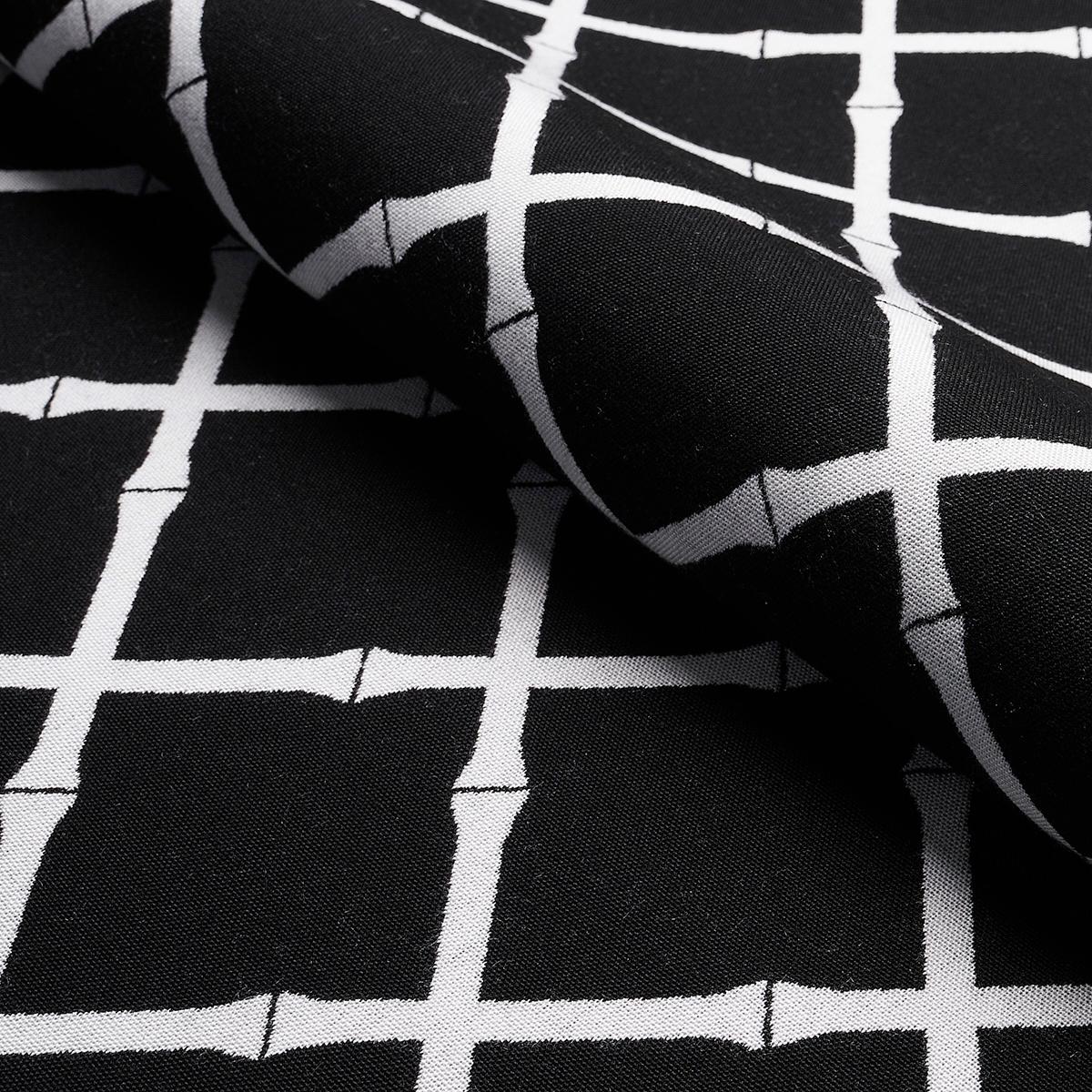 Bamboo Trellis Indoor/Outdoor - Black Fabrics | Schumacher