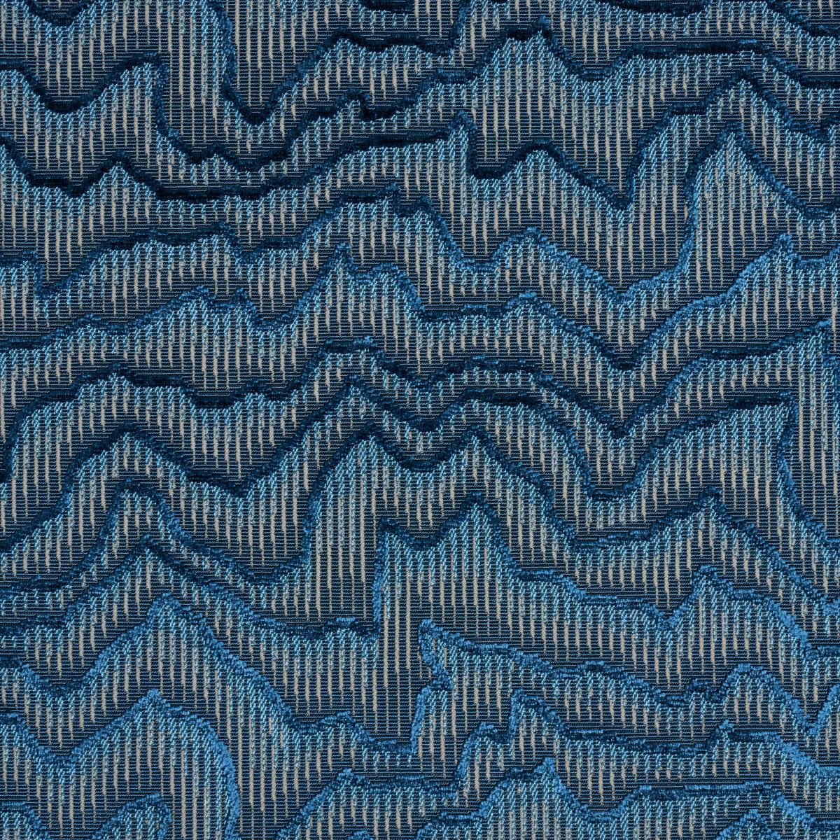 地厚毛布イタリア⚓️模様青ZAMBAITICOPERTIFICIO ITALY Zambezi Velvet - Slate Blue Fabrics | Schumacher