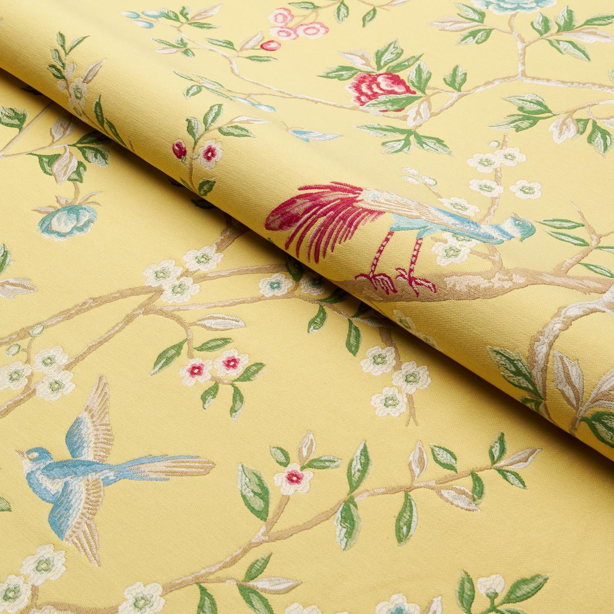 Georgia Vine - Soft Yellow Fabrics | Schumacher