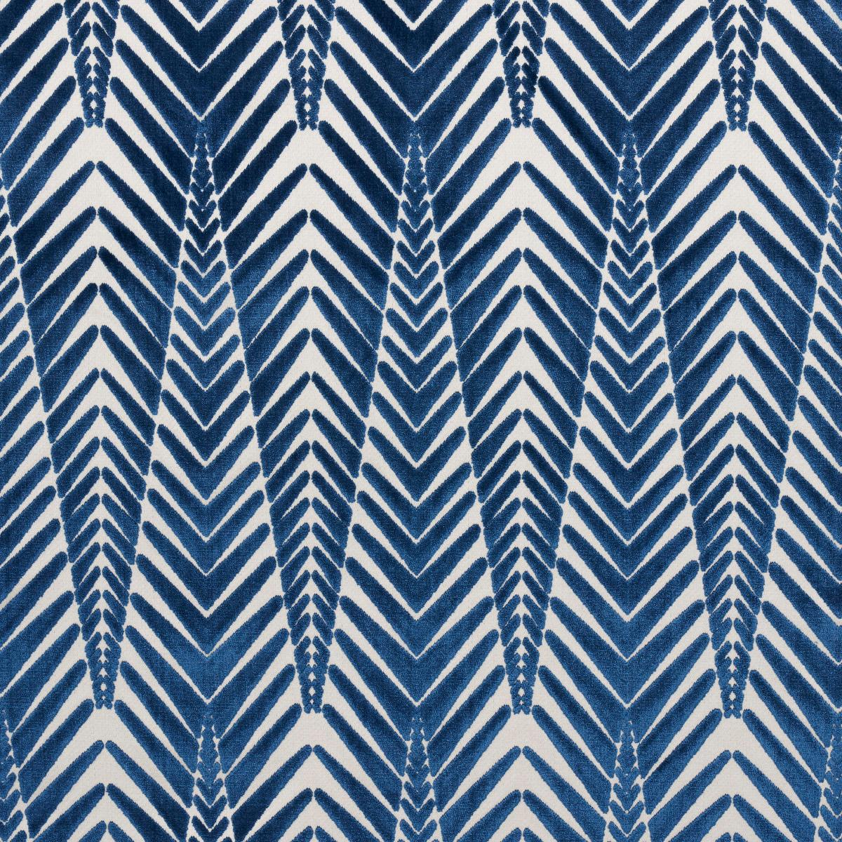 Zebra Velvet - Silver Blue Fabrics | Schumacher