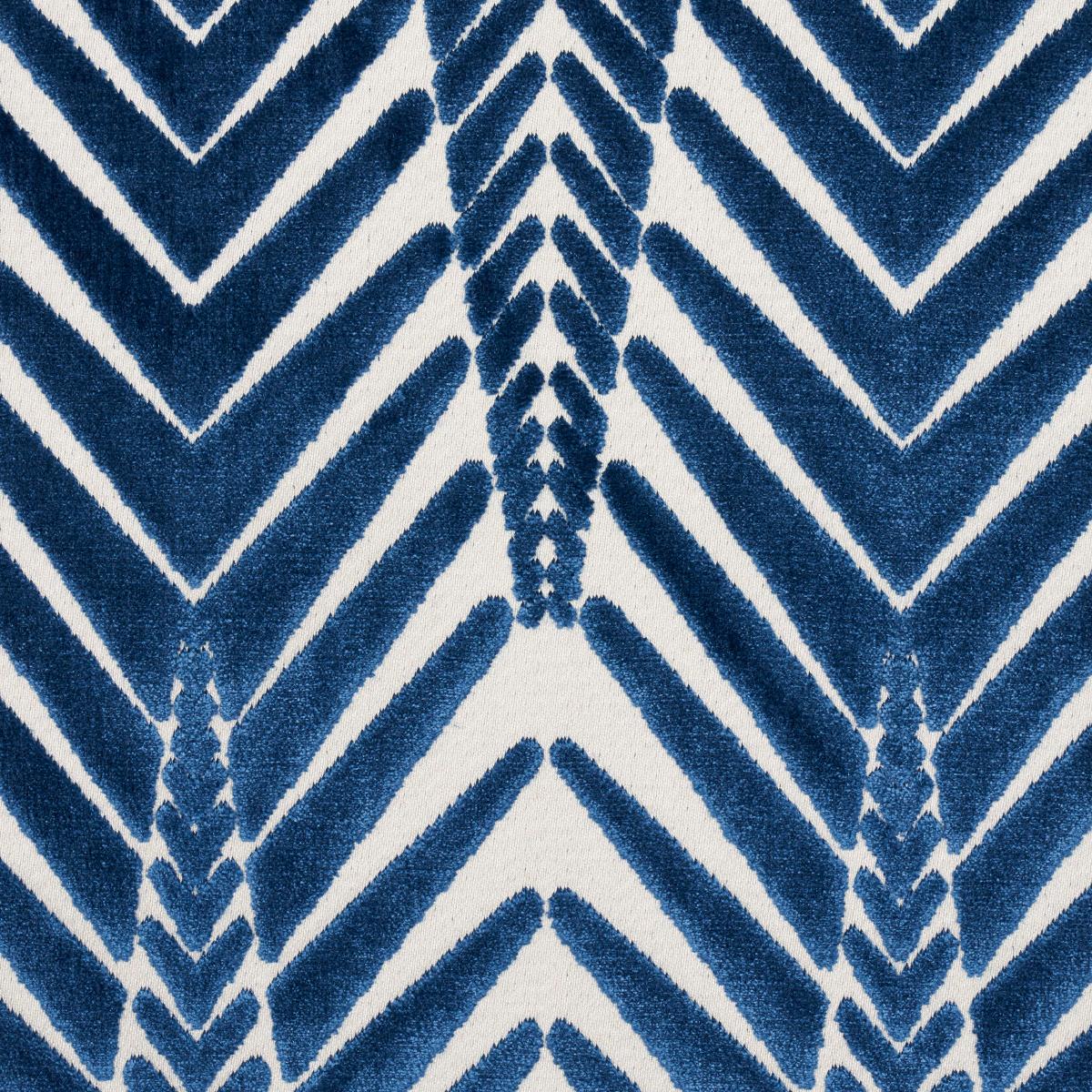 Zebra Velvet - Silver Blue Fabrics | Schumacher