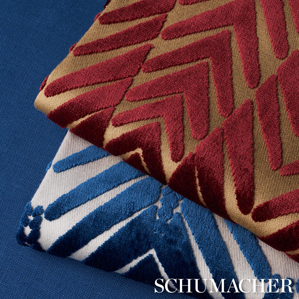 Zebra Velvet - Silver Blue Fabrics | Schumacher