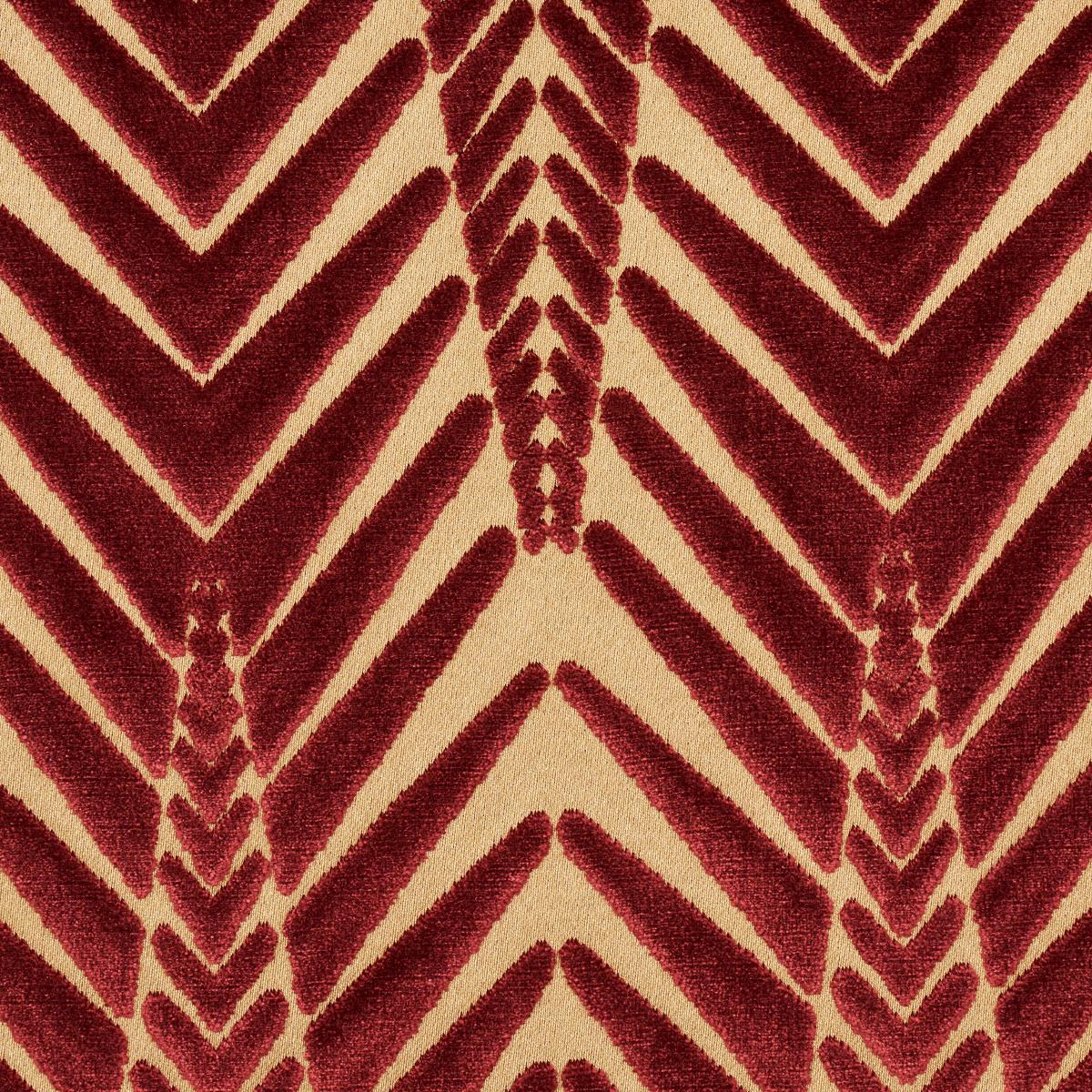 Zebra Velvet - Gold Plum Fabrics | Schumacher