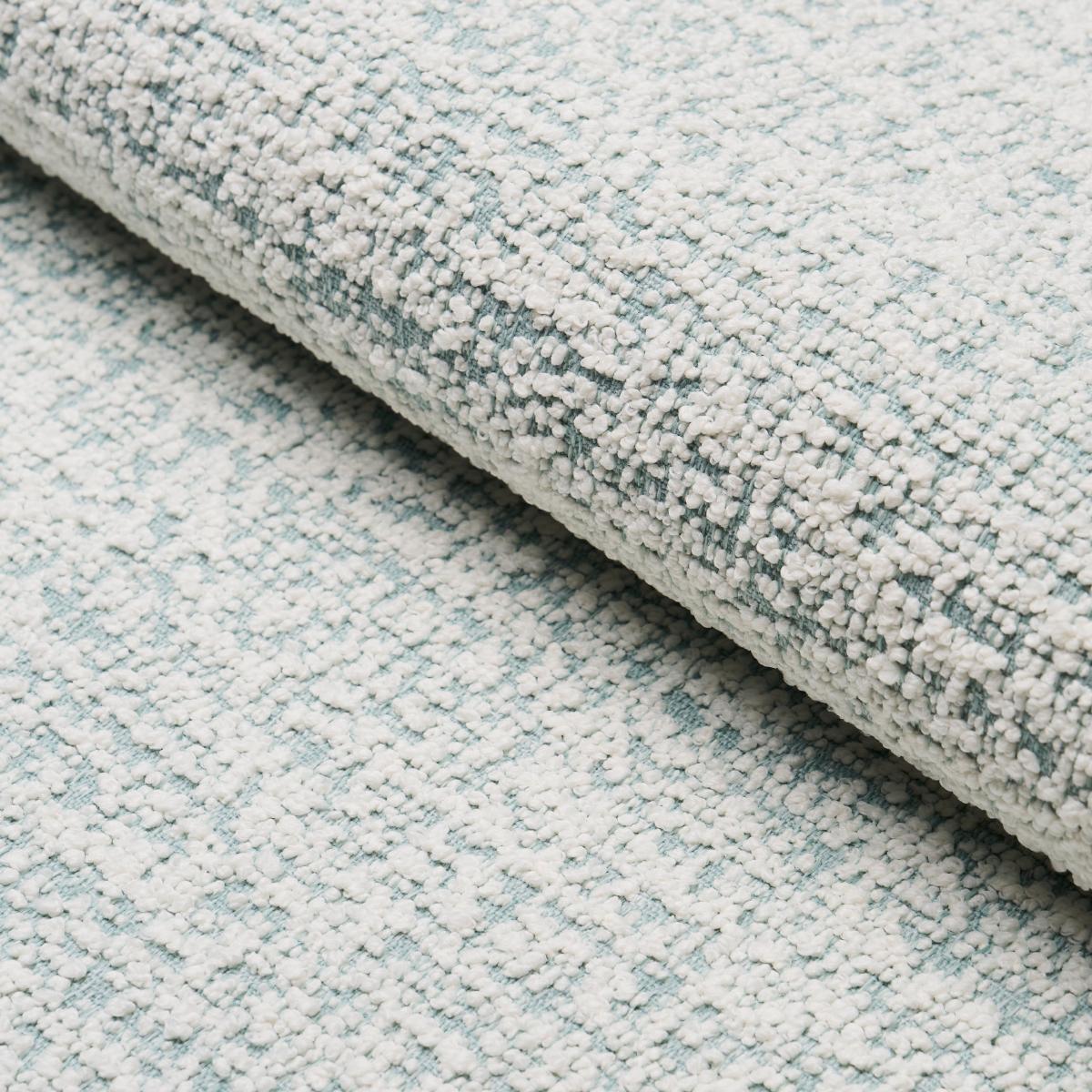Zuzu Indoor/Outdoor - White On Sky Fabrics | Schumacher