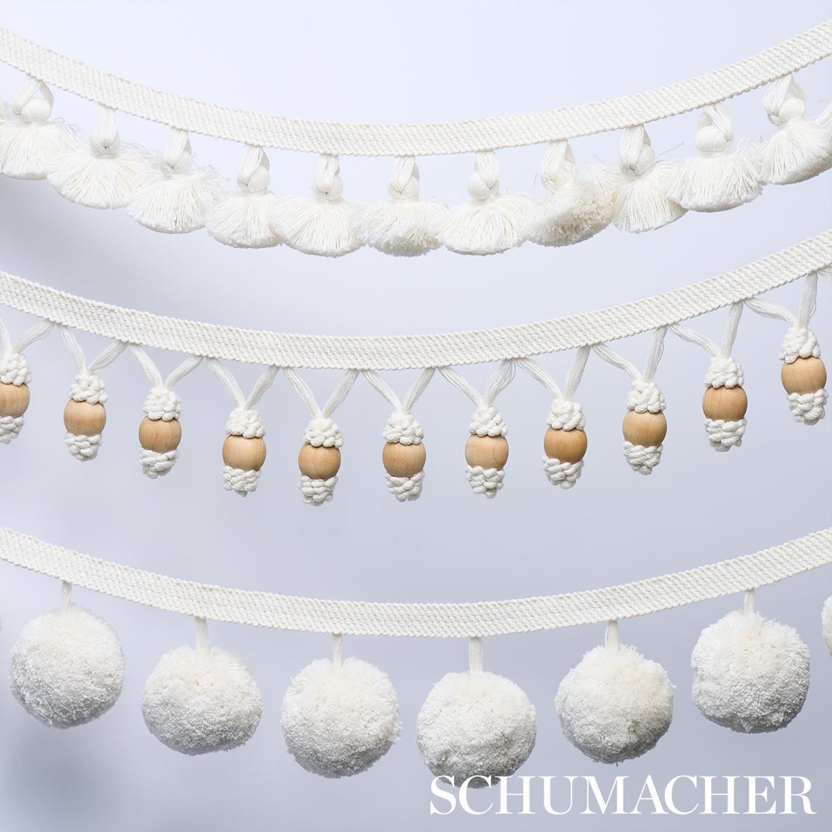 Cotton Tassel Fringe - Ivory Trims | Schumacher