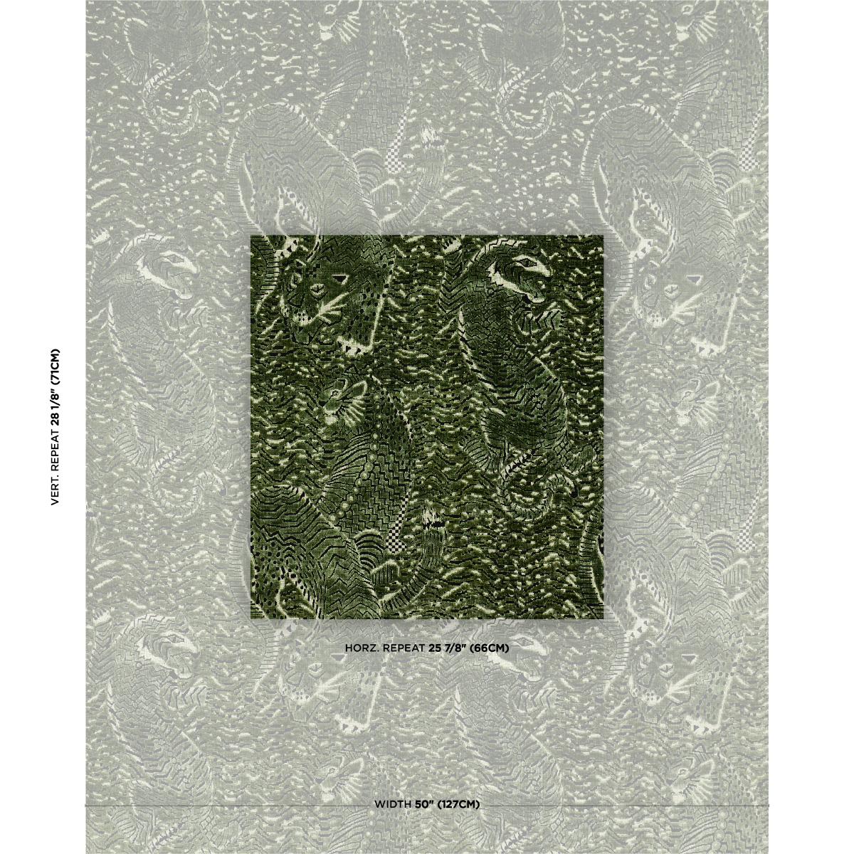 Tigress Velvet - Malachite Fabrics | Schumacher