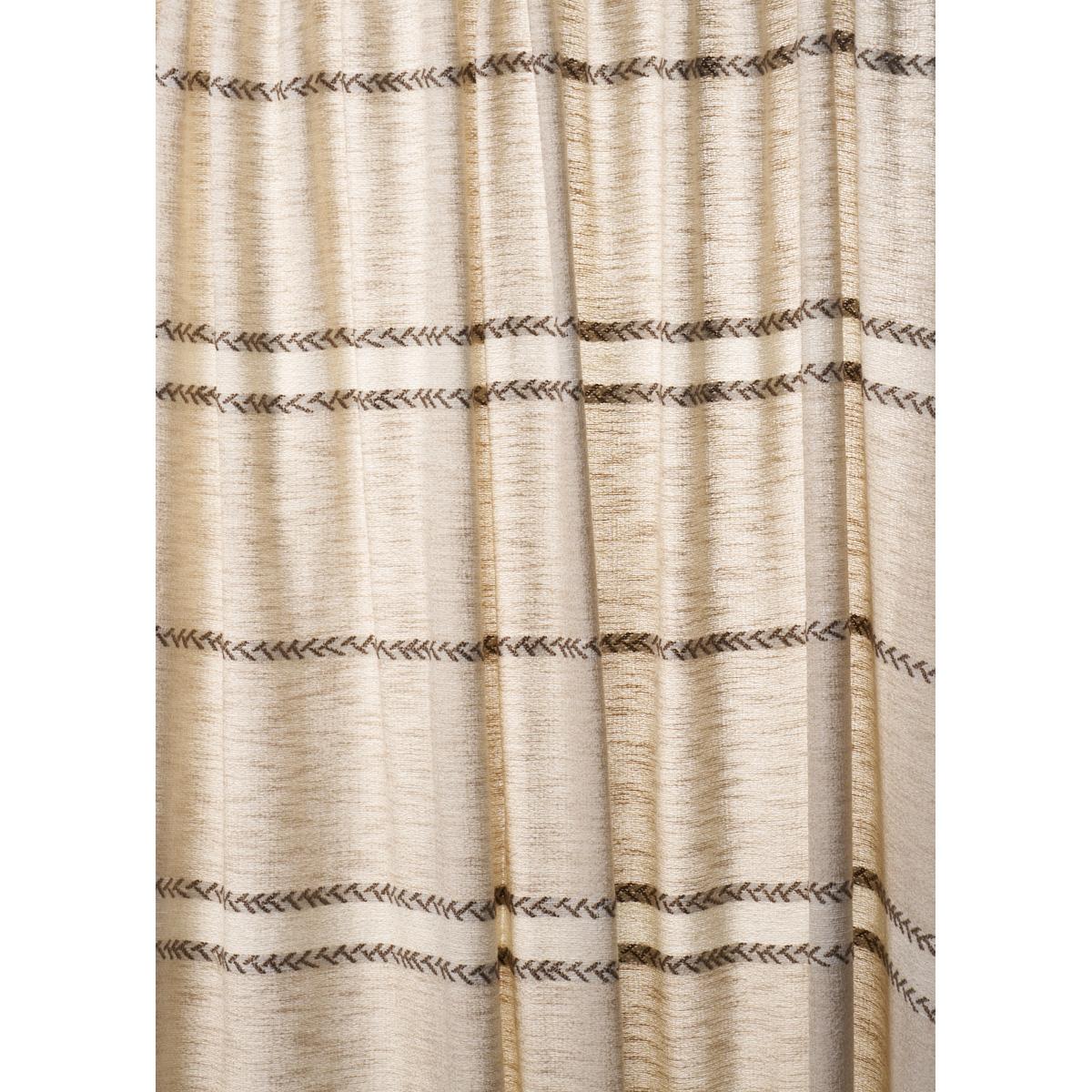 Plains Stripe Casement - Flax Fabrics | Schumacher