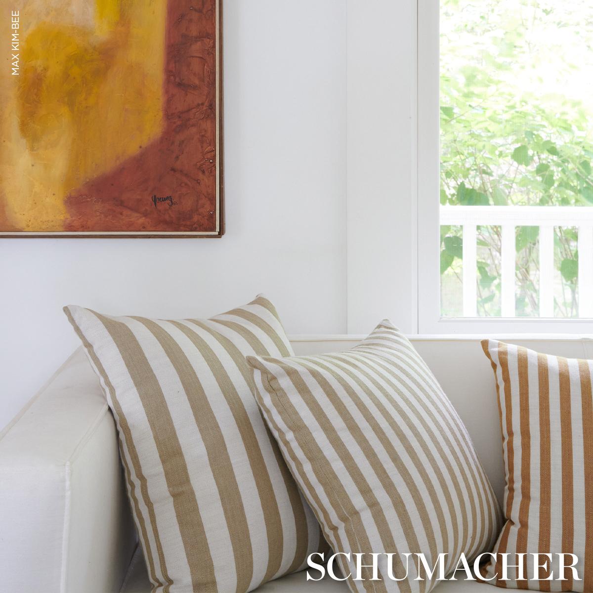 Hanson Indoor/Outdoor Stripe Narrow - Marigold Fabrics | Schumacher