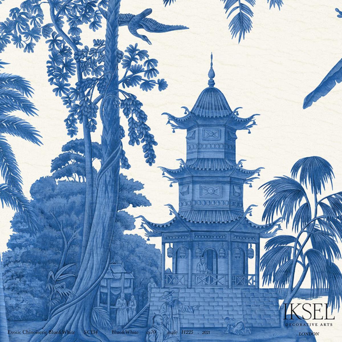 Exotic Chinoiserie - Blue & White Wallpapers | Schumacher