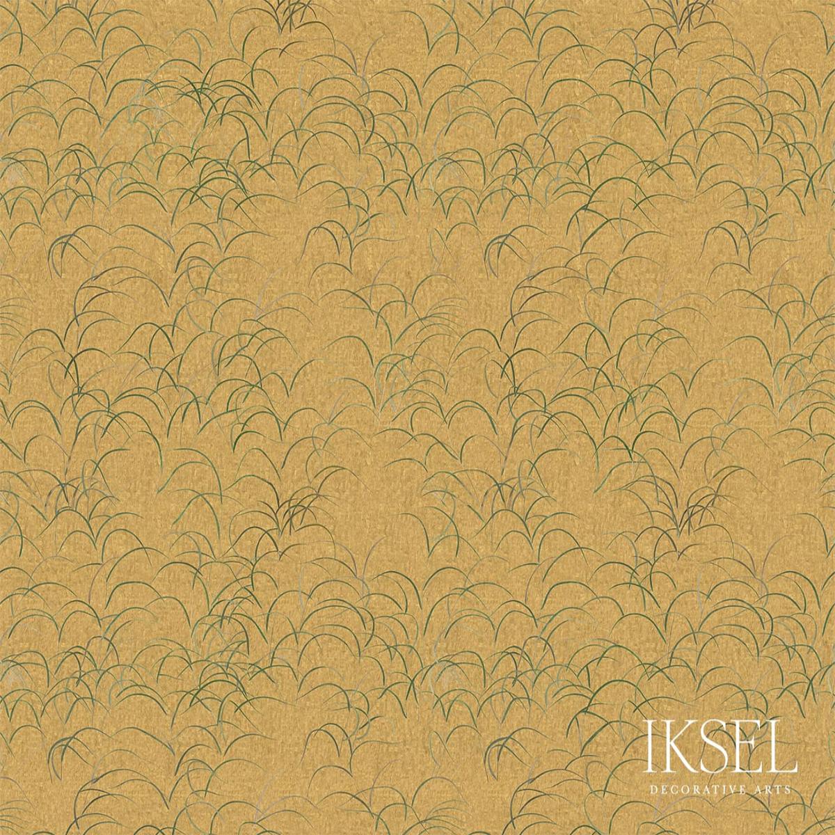 Japanese Grass - Crackled Gold Wallpapers | Schumacher