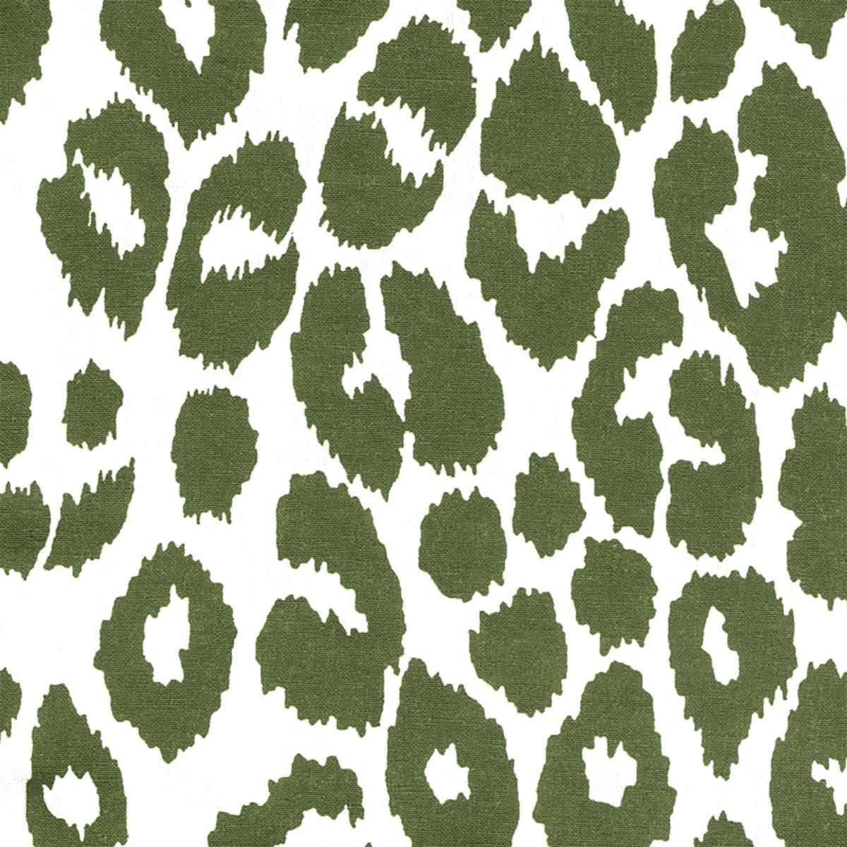 Iconic Leopard Tablecloth - Green Pillows & Accessories | Schumacher