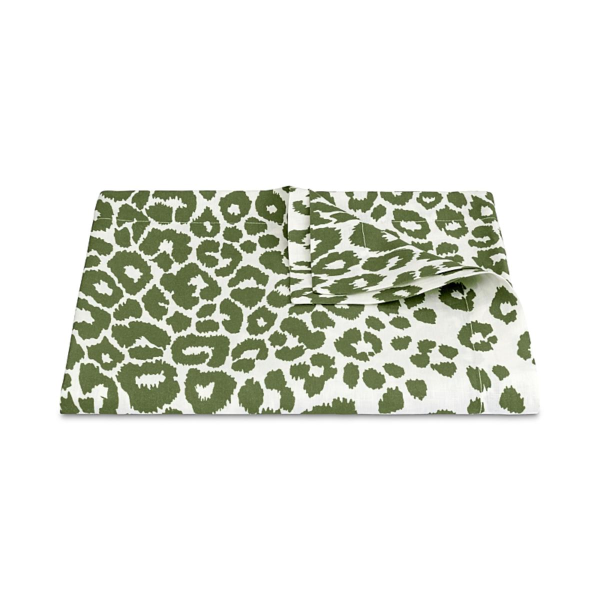 Iconic Leopard Tablecloth - Green Pillows & Accessories | Schumacher