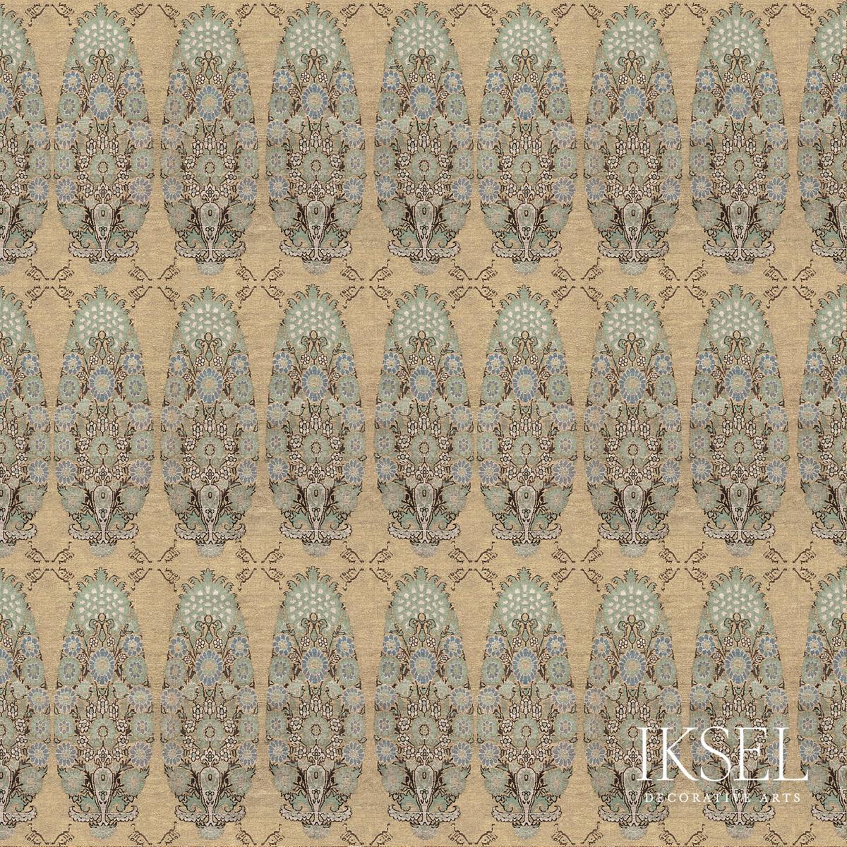 Safavid Bouquet - Celadon Fabrics | Schumacher