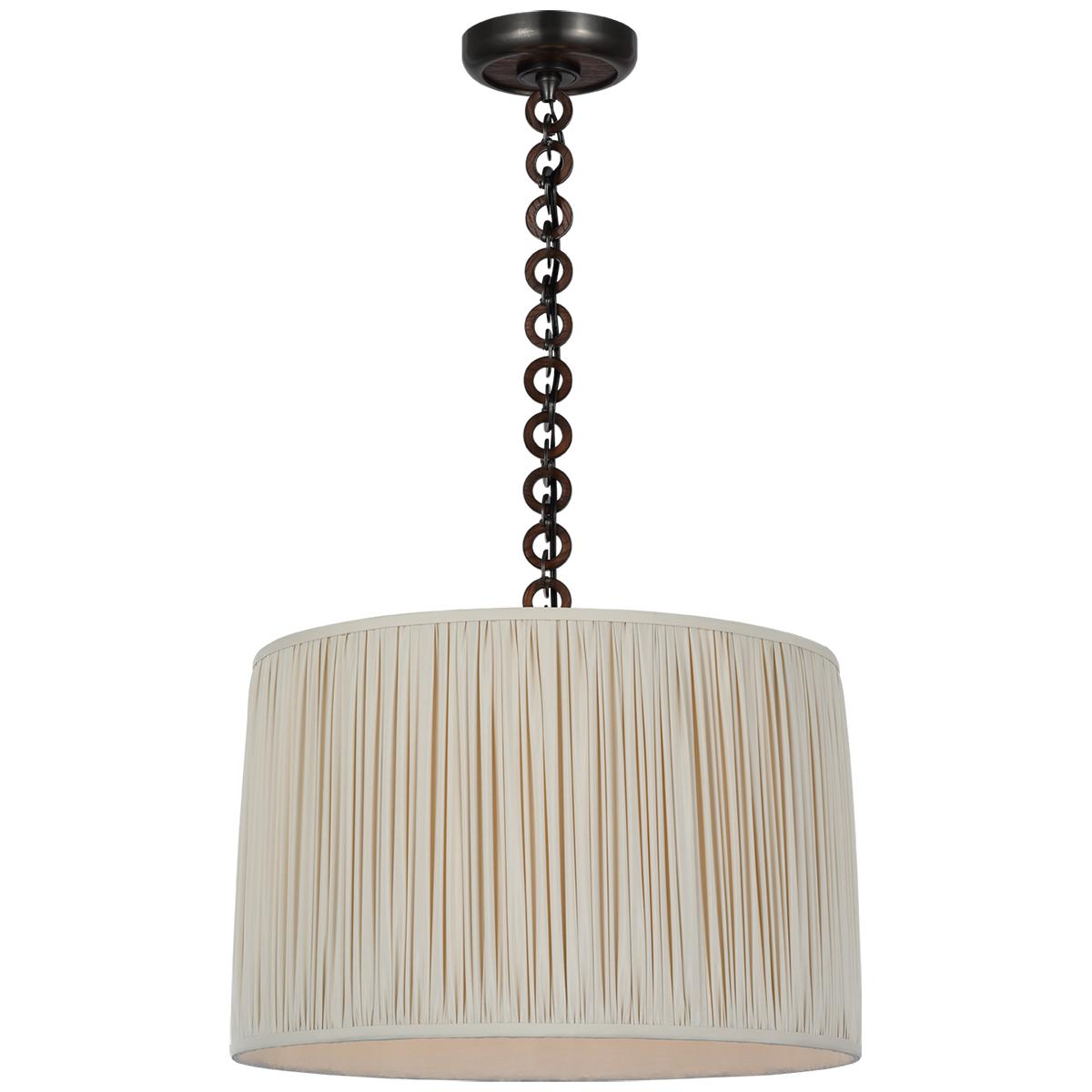 Evelyn Hanging Shade, Silk - Bronze & Natural Oak Pillows