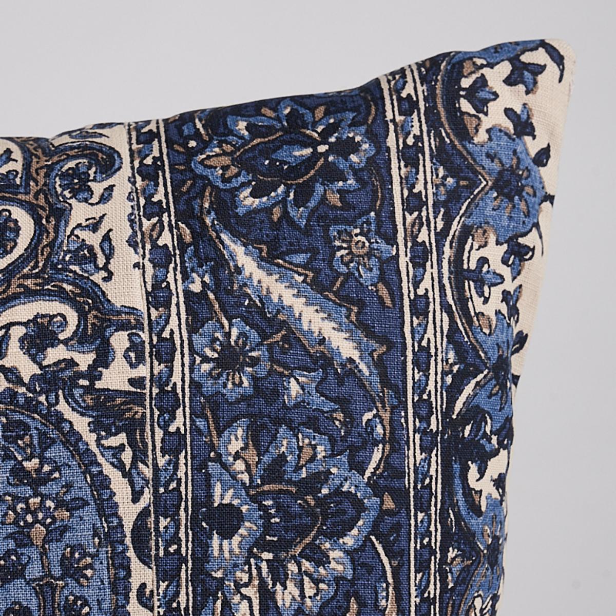 Daria Paisley Pillow - Indigo Pillows & Accessories | Schumacher