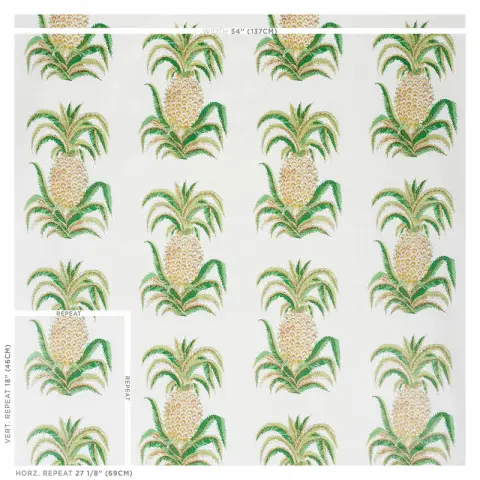 PINEAPPLES CHINTZ_ IVORY