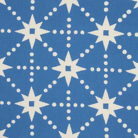 STARS HAND BLOCK PRINT_ BLUE