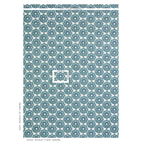 ROSE HAND BLOCK PRINT_ BLUE