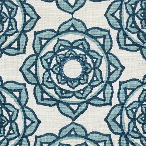 ROSE HAND BLOCK PRINT_ BLUE