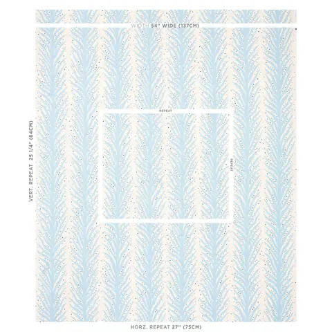 CREEPING FERN PRINT_ SLUMBER BLUE