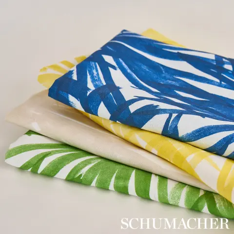 SUNLIT PALM LINEN_ BLUE