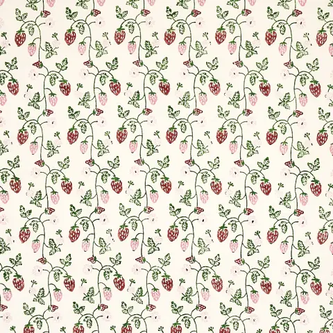 STRAWBERRY HAND BLOCK PRINT_ GRASS