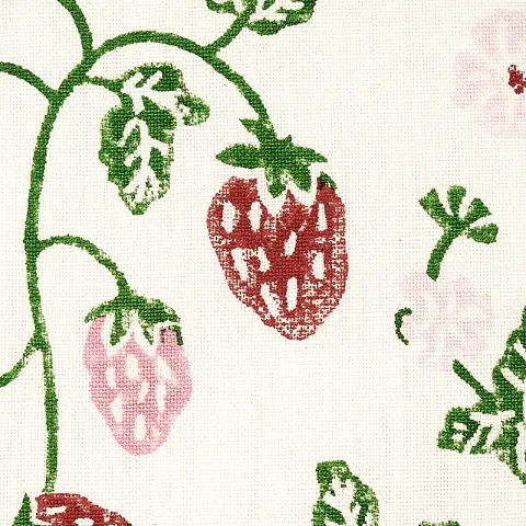 STRAWBERRY HAND BLOCK PRINT_ GRASS