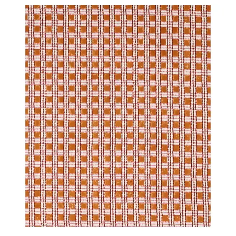 TRELLIS HAND BLOCK PRINT_ COPPER & ROSE