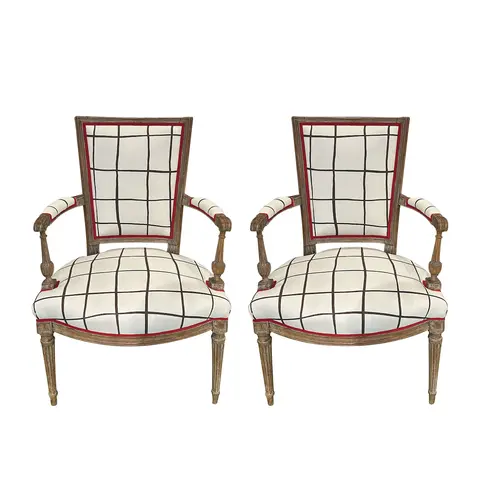 PAINTERLY WINDOWPANE_ BROWN