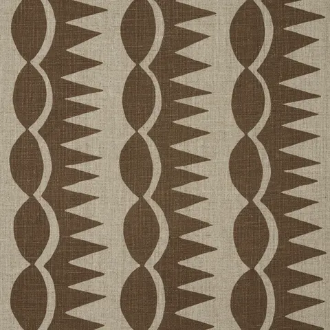 DAGGER STRIPE_ BROWN ON NATURAL